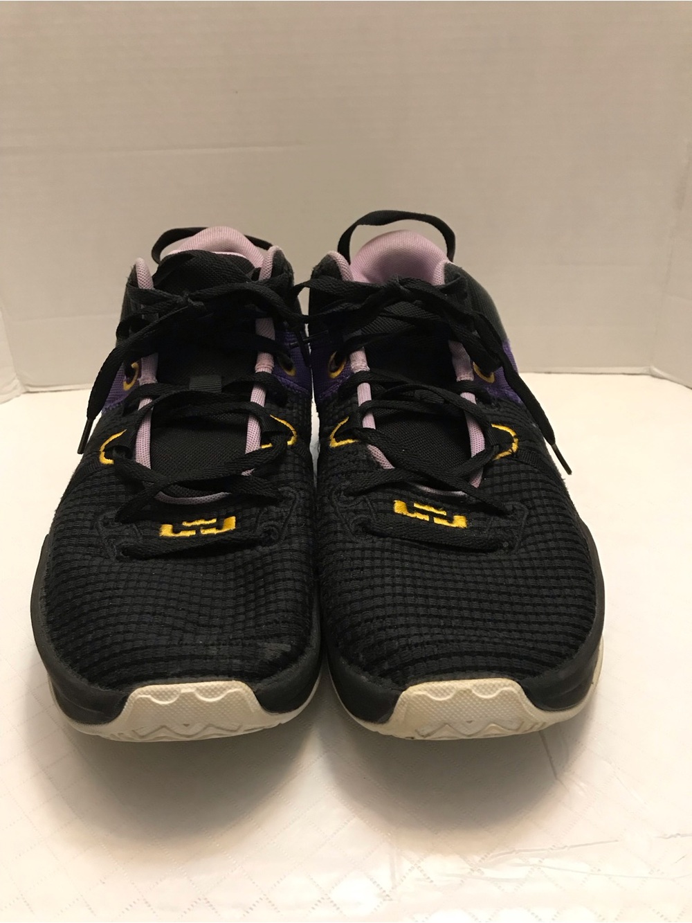 Nike Black Purple Pink Athletic Sneakers with Yellow Accents